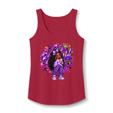 Soulful Girl Graphic Tank Top — "Beautiful" Purple Street Art Design