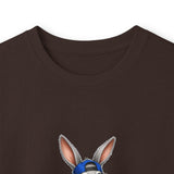 Skateboard Bunny Long Sleeve Tee — Blue Rabbit Skate Graphic