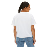 Boxy Tee — Pink Bow Girl Graphic Crop Tee