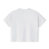 Boxy Tee — Pink Bow Girl Graphic Crop Tee