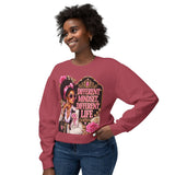 Crewneck Sweatshirt — 'Different Mindset, Different Life' Floral Afrocentric Design