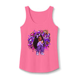 Soulful Girl Graphic Tank Top — "Beautiful" Purple Street Art Design