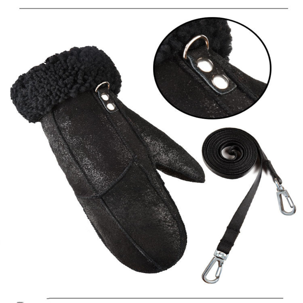 Winter Windproof Thermal Gloves for Men & Women - Black