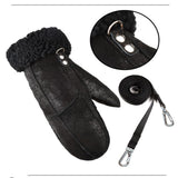 Winter windproof thermal gloves for men and women with warm insulated lining for cold-weather use.