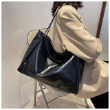 Vintage Women's Tote Bag Athletic Casual Fashion Large Capacity Leather