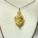 5.5 carat moissanite pendant necklace in 925 sterling silver featuring an elegant sparkling stone.