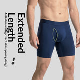 Men's Sports Ice Silk Boxer Briefs | Breathable Quick-Dry Underwear - Black