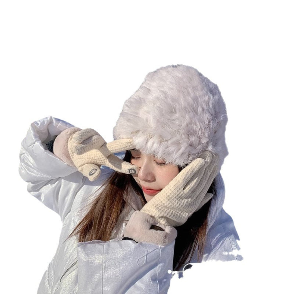 Women's Thick Warm Touchscreen Winter Gloves - Navy Blue