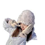 Women's thick warm touchscreen winter gloves with soft insulated fabric for everyday cold-weather wear.
