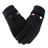 Men's suede winter gloves with soft insulated lining.