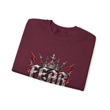 Crewneck Sweatshirt – 'Fear Nothing' Gothic Crown Graphic