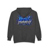 Blue Panther Streetwear Graphic Zip-Up Hoodie