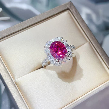 3 Carat Moissanite 925 Sterling Silver Ring - Silver