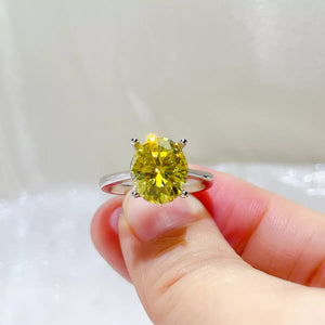 Luxury 5 carat moissanite ring crafted in 925 sterling silver with a brilliant sparkling gemstone.