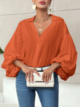 Niche Fashionable French Polka Dot Half-open Collar Design Loose Bubble