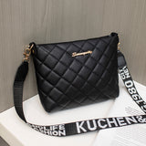 Small Messenger Bag For Women Trend Lingge Embroidery Female Shoulder - Pink