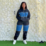 Fashion Casual Set Loose All-match Retro - Black
