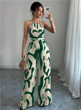 Women's Fashion Zebra Print Suspender Jumpsuit