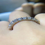 1.5 carat moissanite ring with a brilliant sparkling gemstone in an elegant setting.