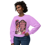 Crewneck Sweatshirt — 'Different Mindset, Different Life' Floral Afrocentric Design
