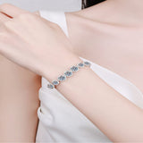 10.4 carat moissanite bracelet crafted in 925 sterling silver with brilliant sparkling gemstones.