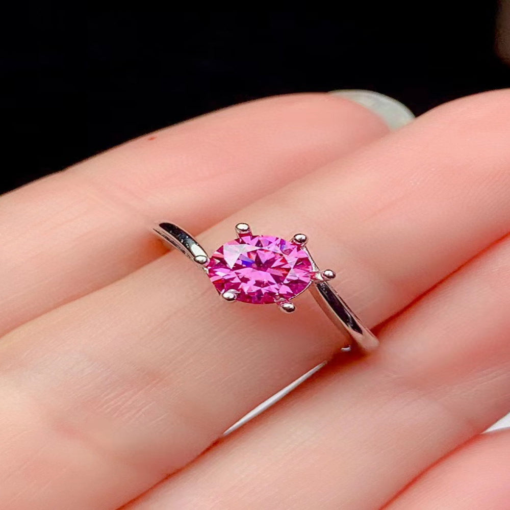 Can't Stop Your Shine 1 Carat Moissanite Ring - Pink