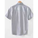 Men's Button Up Short Sleeve Shirt - Brown