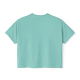 Boxy Tee — Pink Bow Girl Graphic Crop Tee