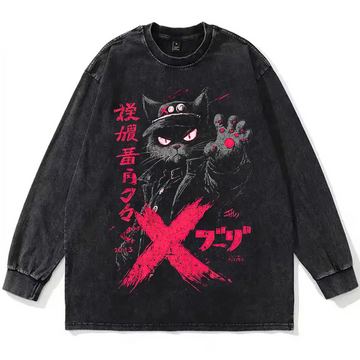 Vintage Hip Hop Anime Graphic T Shirt Men Cotton Harajuku Tee - 01 T095