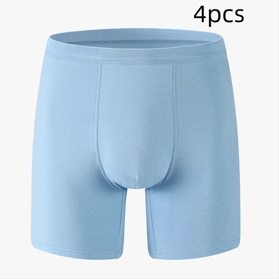 Men's breathable cotton boxer briefs for sports and everyday comfort.