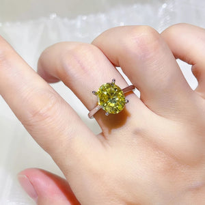 Luxury 5 Carat Moissanite Engagement Ring in 925 Sterling Silver