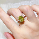 Luxury 5 Carat Moissanite Engagement Ring in 925 Sterling Silver