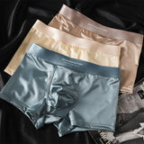 Men's Satin Light Luxury Ice Silk Underwear Summer - Fog green gray
