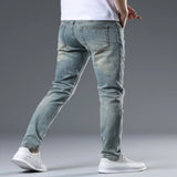 Men's Distressed Slim Fit Jeans - Air Force Blue