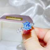 3 carat moissanite ring crafted in 925 sterling silver with a brilliant sparkling gemstone.