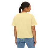 Boxy Tee — Pink Bow Girl Graphic Crop Tee