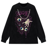 Zombie Horror Gothic Washed Cotton Oversized T-Shirt