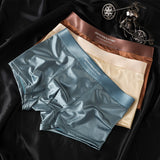 Men's Satin Light Luxury Ice Silk Underwear Summer - Champagne Apricot 4PCS