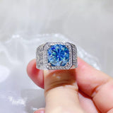 3 carat moissanite ring crafted in 925 sterling silver with a brilliant sparkling gemstone in a classic elegant setting.