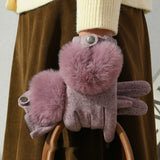 Cashmere-look men's thermal winter gloves with a soft insulated lining.