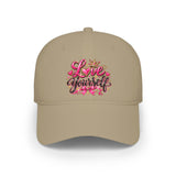 Love Yourself Graphic Embroidered Cap