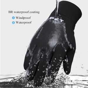 Men's insulated winter cycling gloves for riding and outdoor activities.