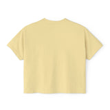 Boxy Tee — Pink Bow Girl Graphic Crop Tee