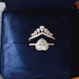 2 carat moissanite ring set in 925 sterling silver with brilliant sparkling gemstones.