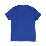 Pink Butterfly Girl V‑Neck Tee — Cute Afrocentric Illustration