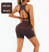 Women’s Seamless 2-Piece Workout Set - Black
