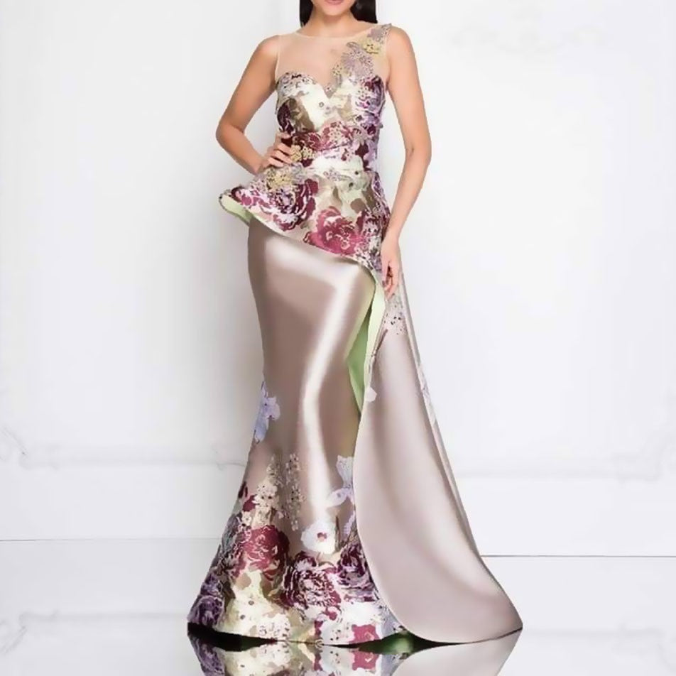 Fashion Special Split Elegant Dress Women - Picture Color