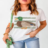 Western Duck Graffiti Graphic T-Shirt - White