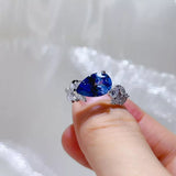 Luxury 3 carat moissanite ring in 925 sterling silver.
