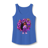 Soulful Girl Graphic Tank Top — "Beautiful" Purple Street Art Design
